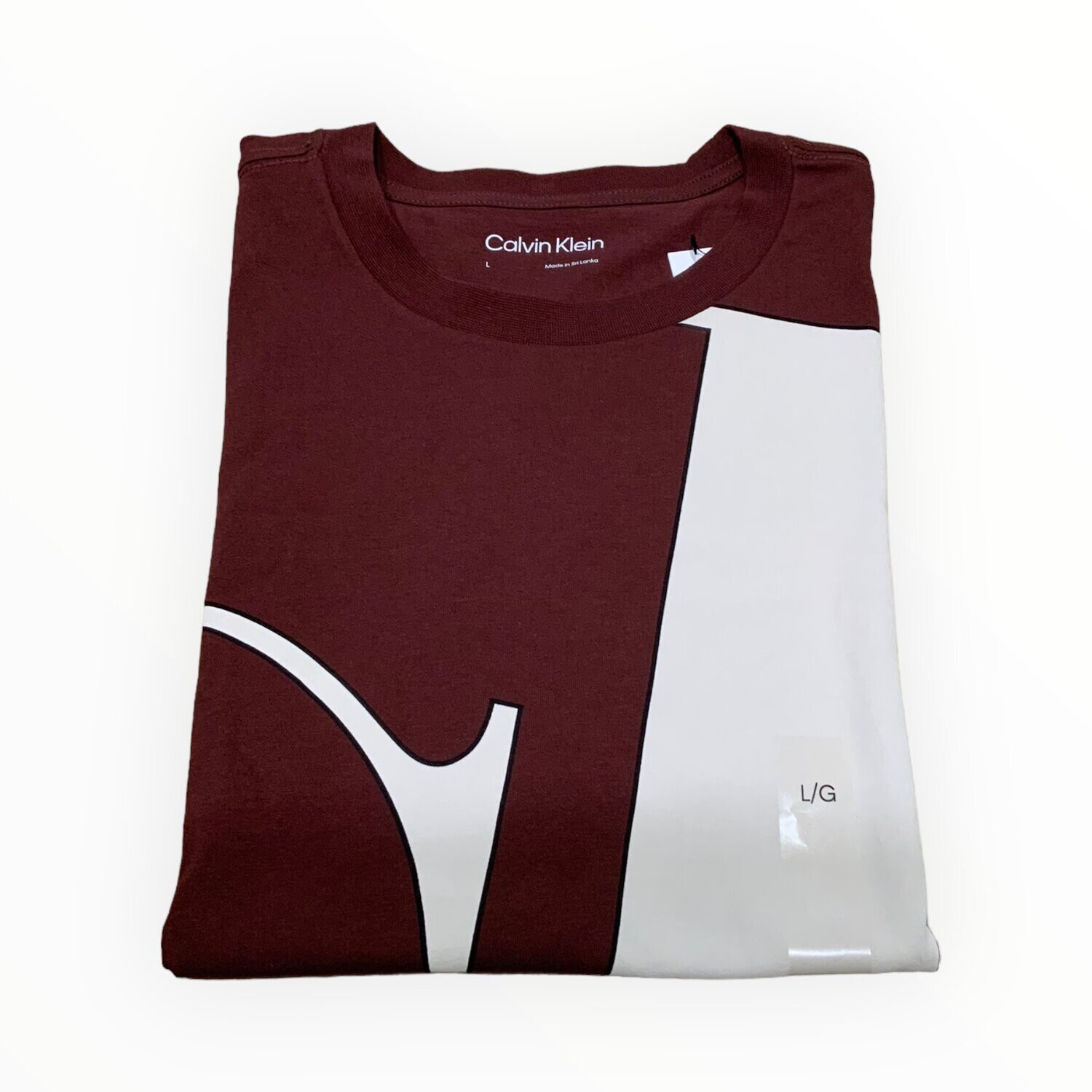 Calvin Klein Elements Classic Tee, Color: Maroon, Size: X-Small