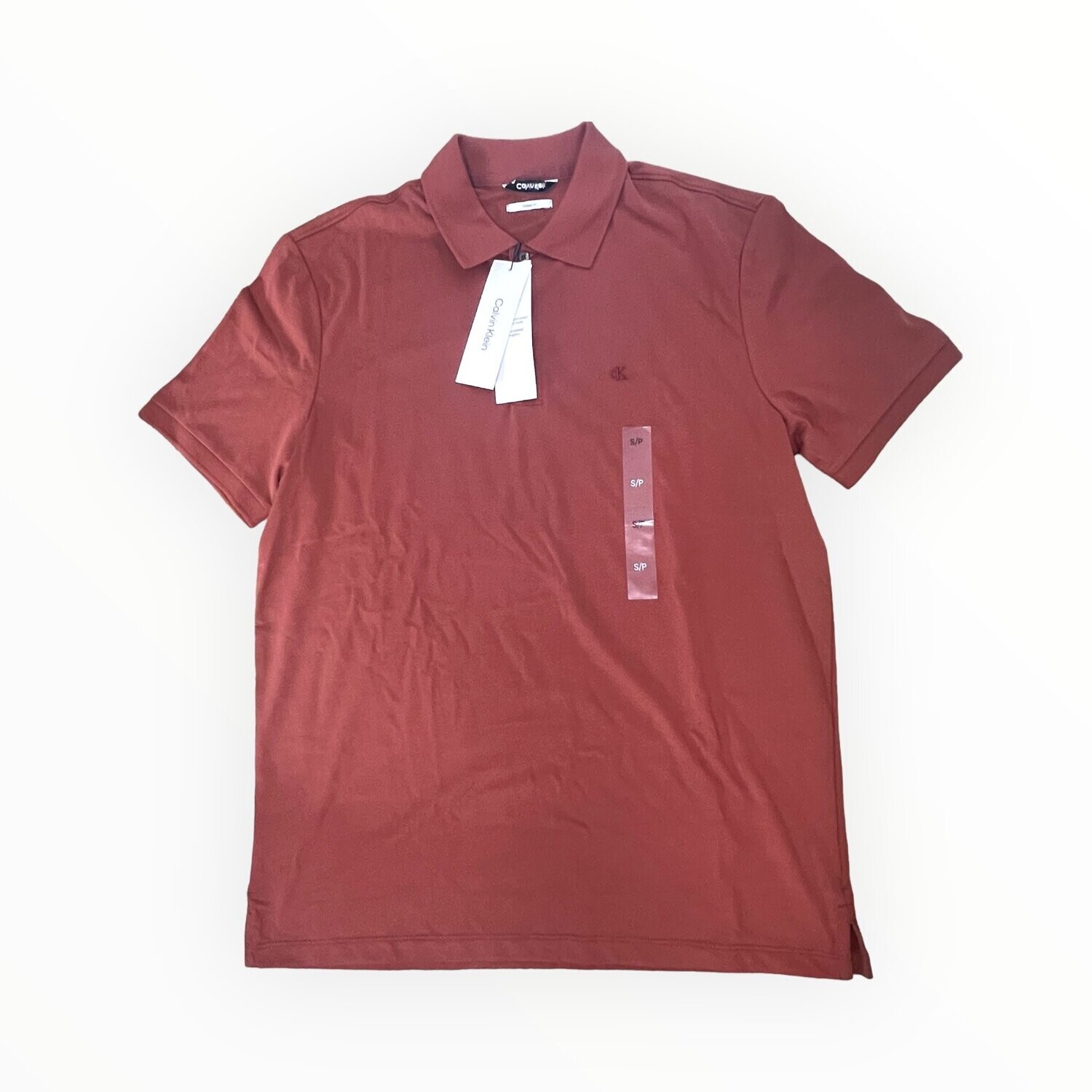Calvin Klein Polo Shirt Solid Smooth Cotton
