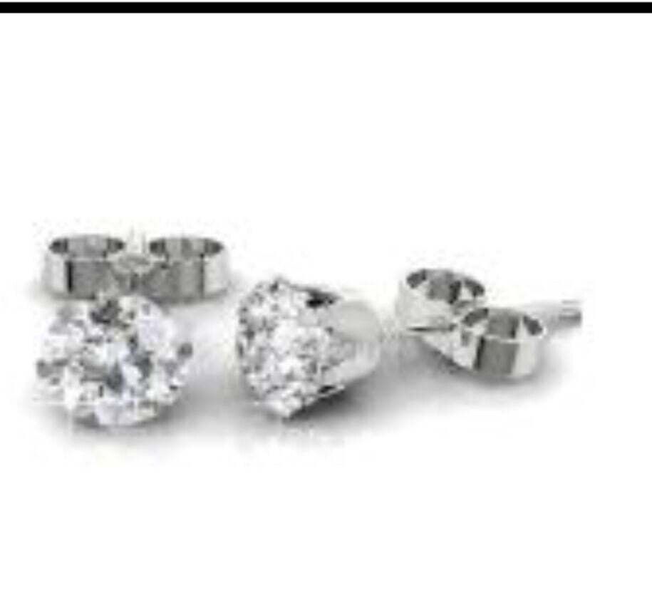 Earring S925 Silver 18K Gold Plated Moissanite Stone