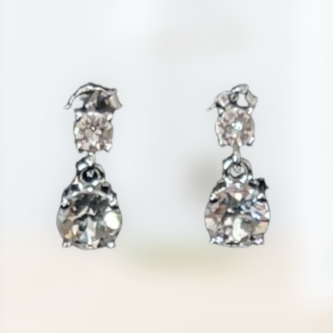 Earring S925 Silver 18K Gold Plated Moissanite Stone
