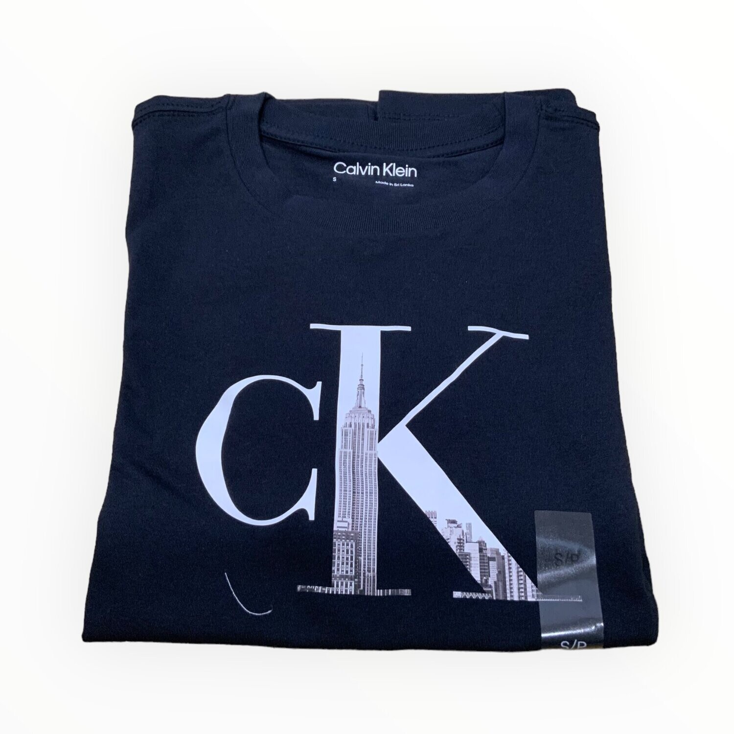 Calvin Klein Skyline Classic Tee, Color: Black, Size: Small