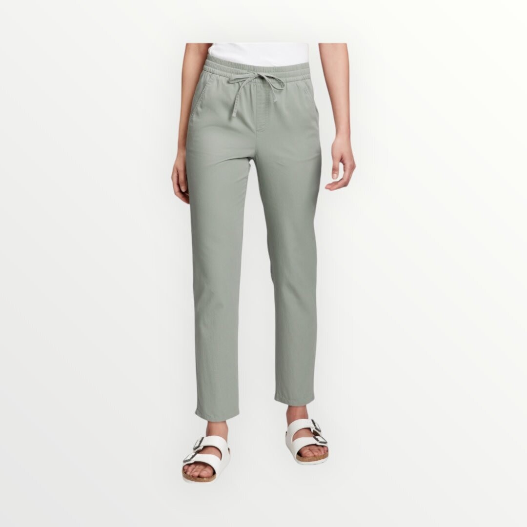Gap Twill Easy Pants with Washwell, Color: Desert Sage Green, Size: Large