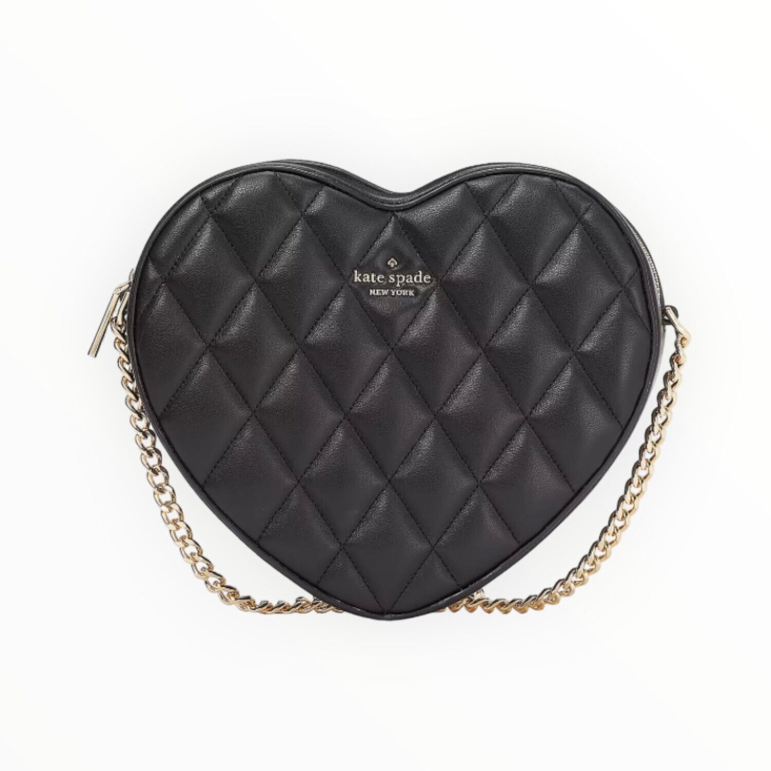 Kate Spade Other Love Shack Heart Crossbody Quilted Leather Gold Chain Strap