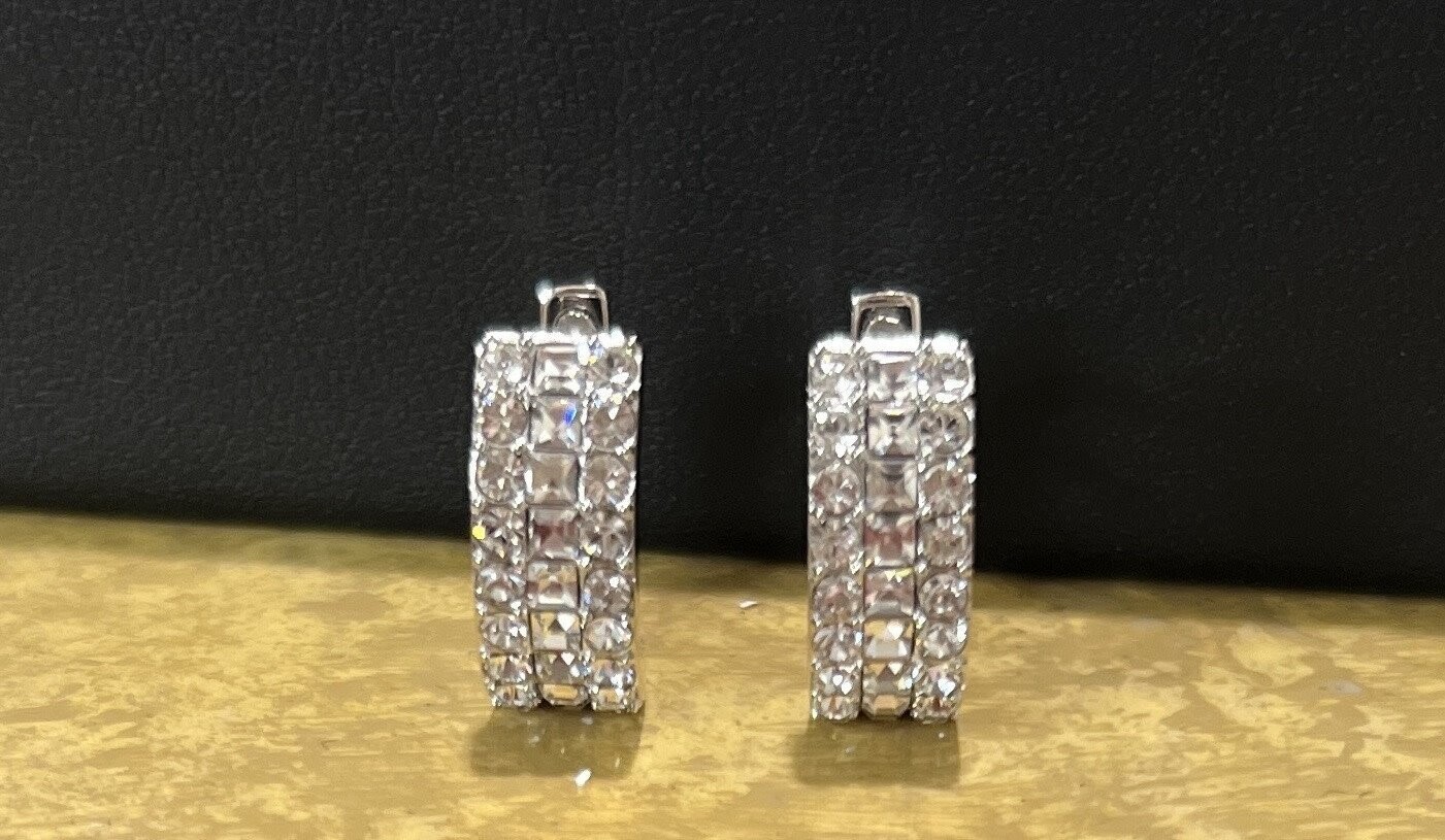 Earring S925 Silver 18K Gold Plated Moissanite Stone
