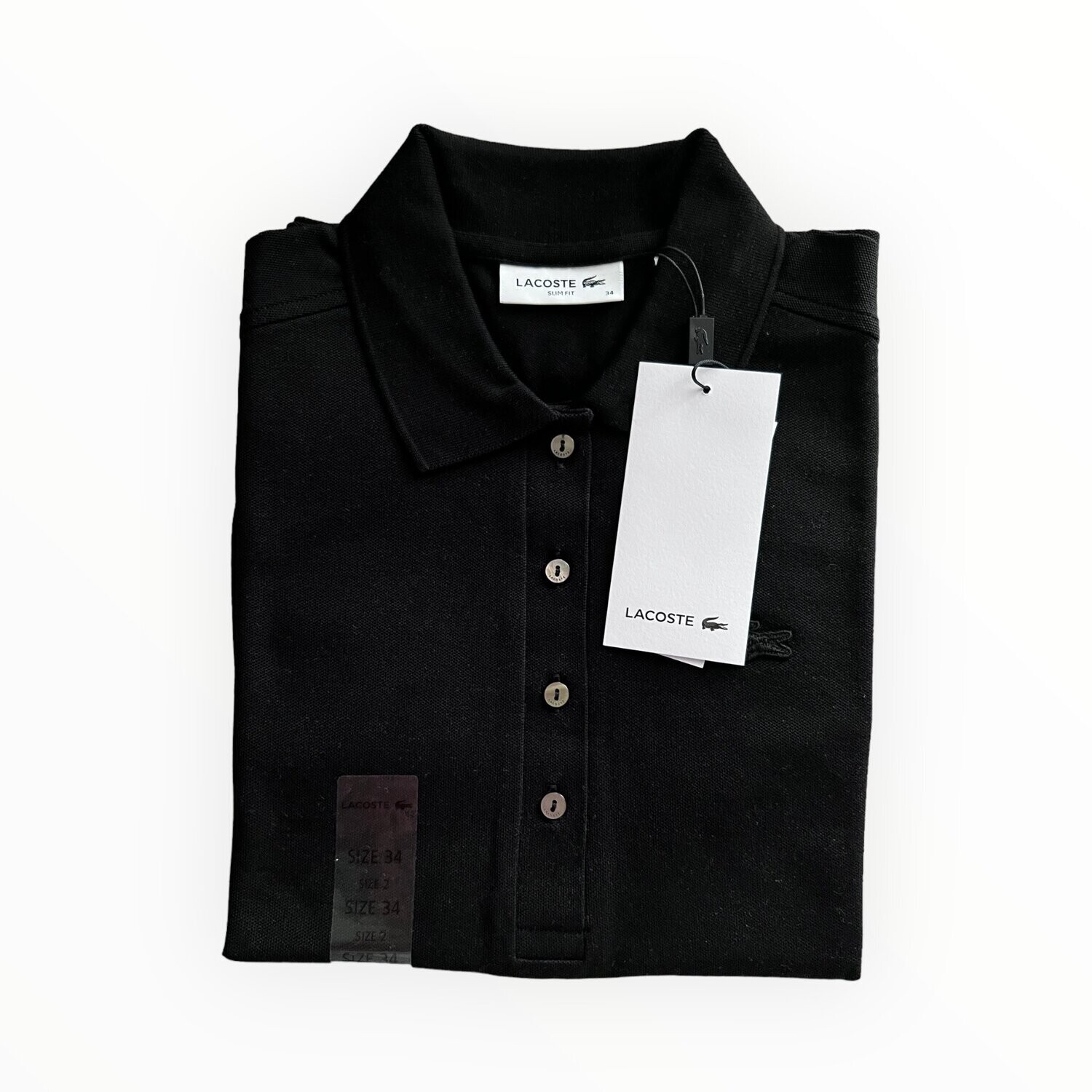 Lacoste Polo Shirt Slim Fit, Color: Black, Size: 34/2