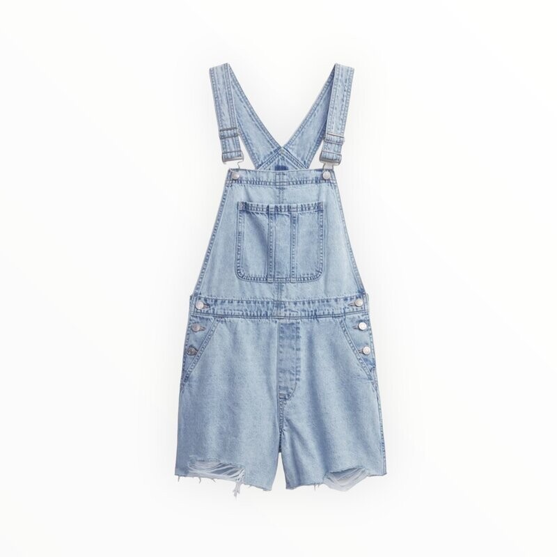 Gap Distressed Denim Shortalls