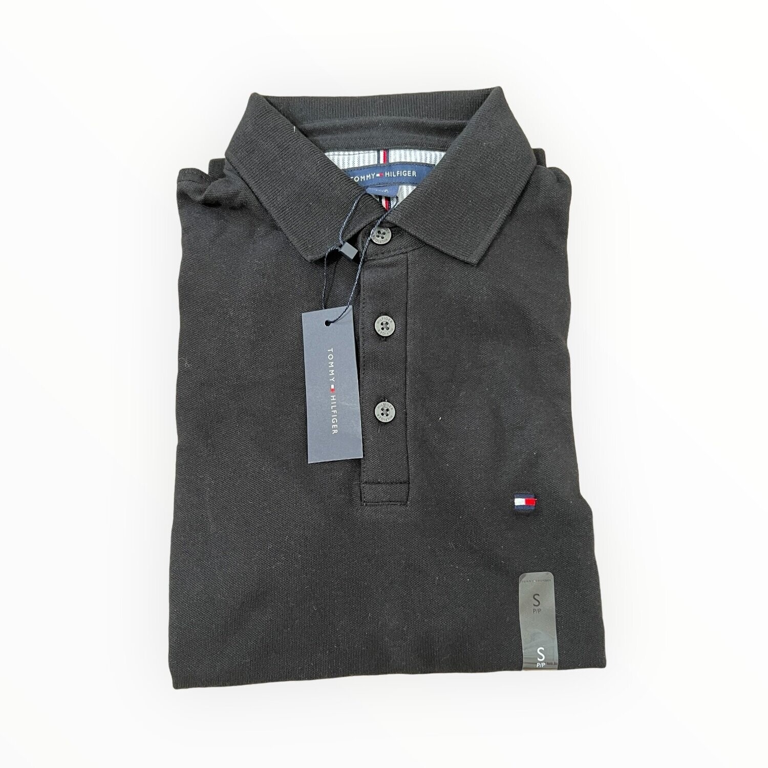 Tommy Hilfiger Polo Shirt Slim Fit Stretch, Color: Black, Size: Small