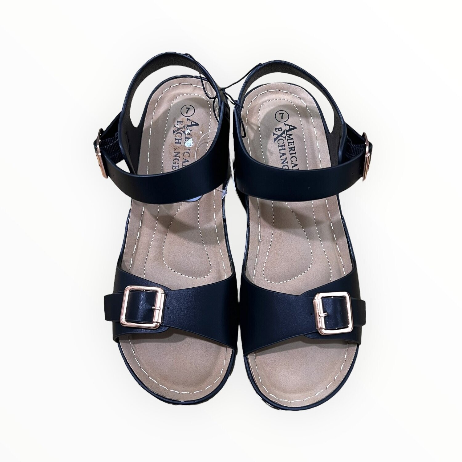 American Exchange Sandals Leather , Color: Black, Size: 7