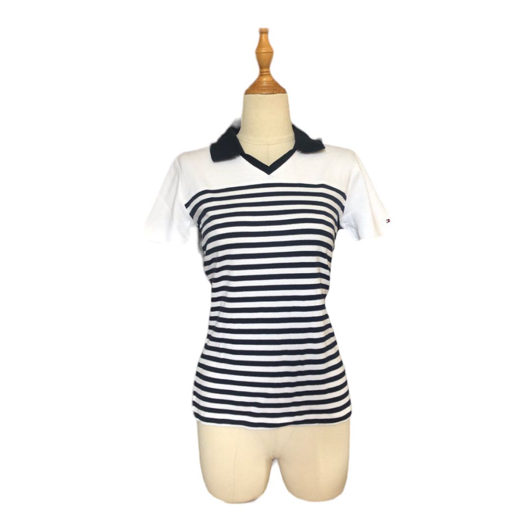 Tommy Hilfiger Striped Polo Shirt Stretch Cotton