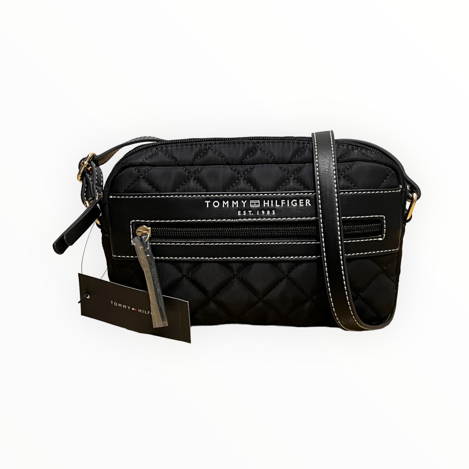 Tommy Hilfiger Crossbody Nylon Top Zip, Color: Black