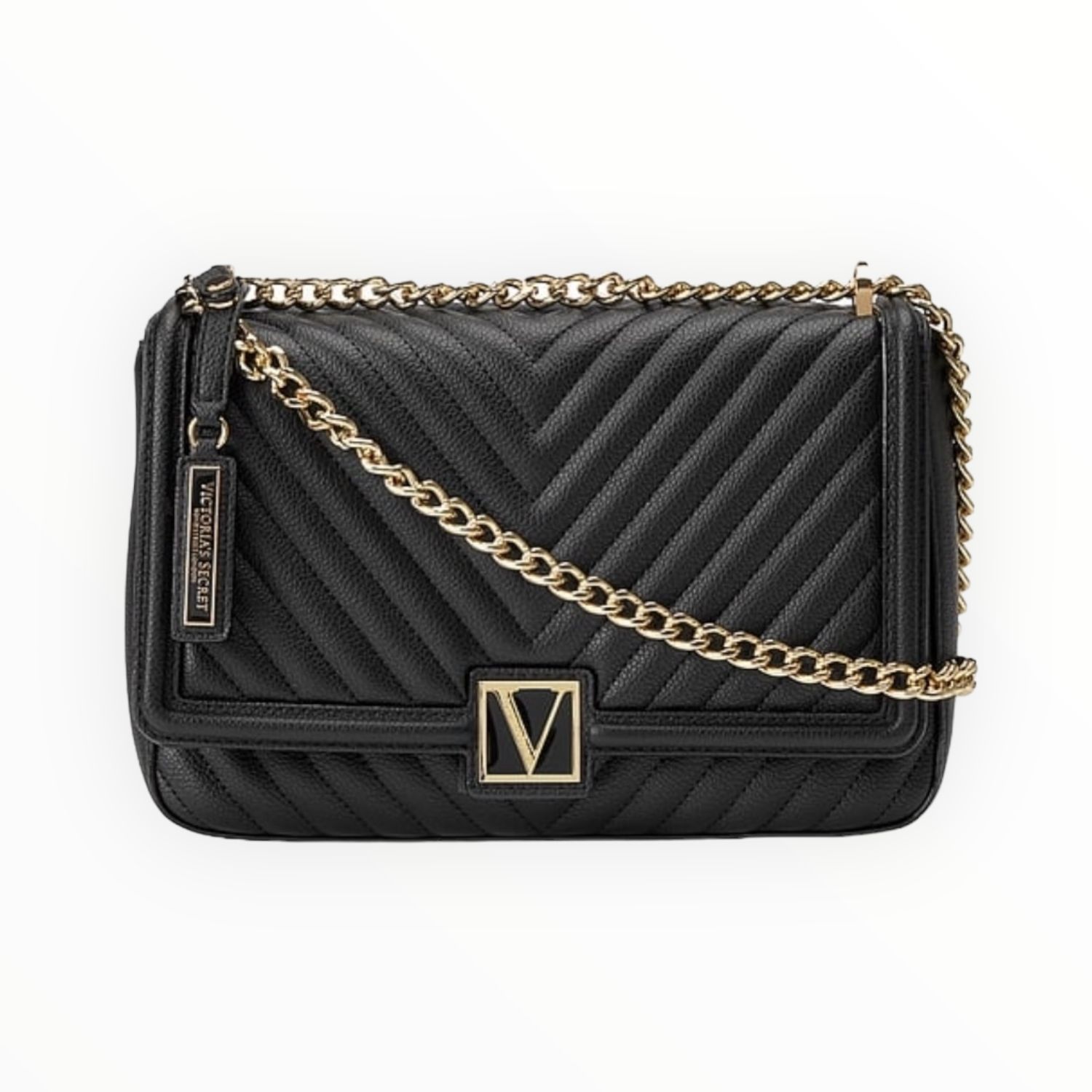Victoria’s Secret Crossbody Bag Medium Soft Leather Gold-Tone Chain Strap