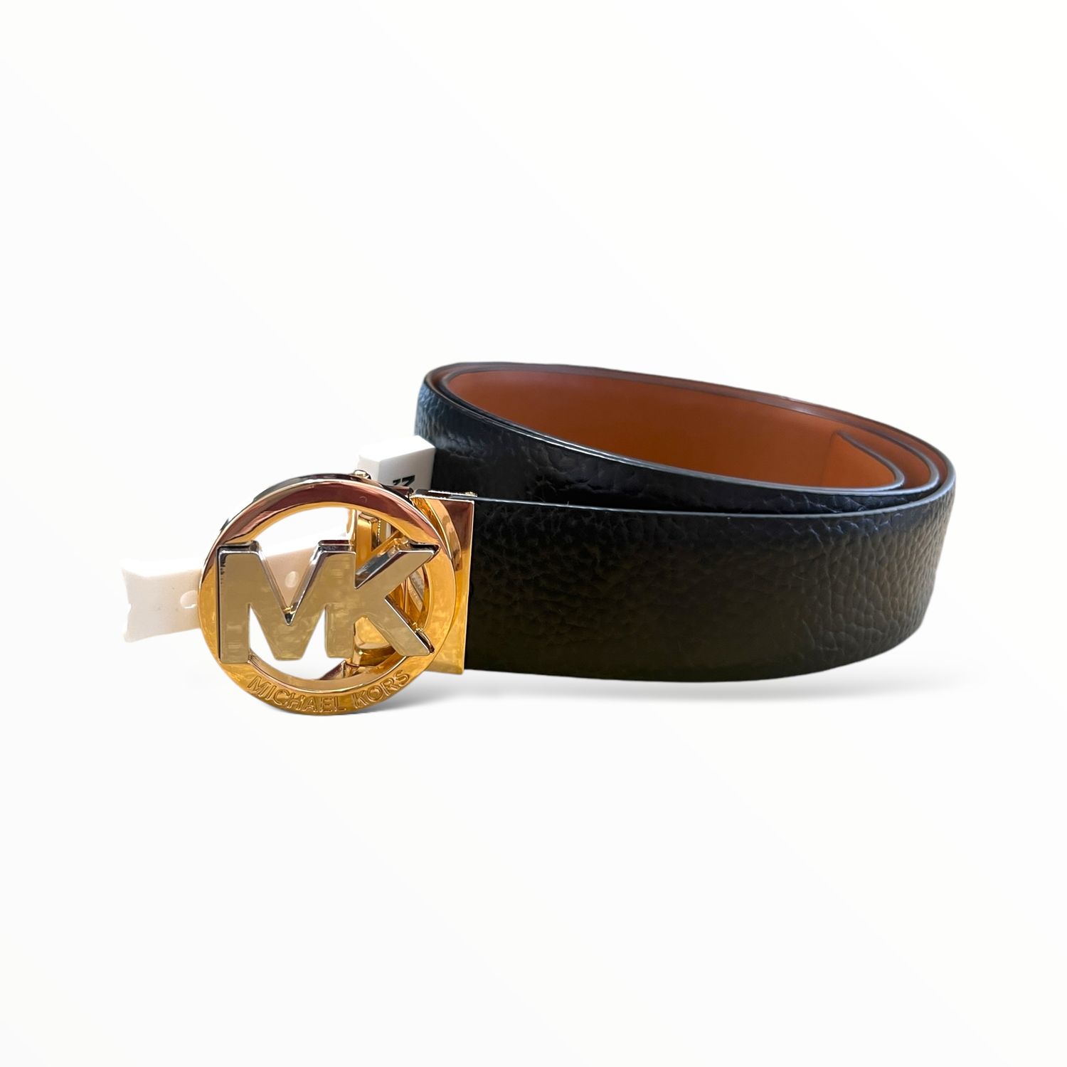 Michael Kors Belt Reversible Logo Round Buckle Soft Leather