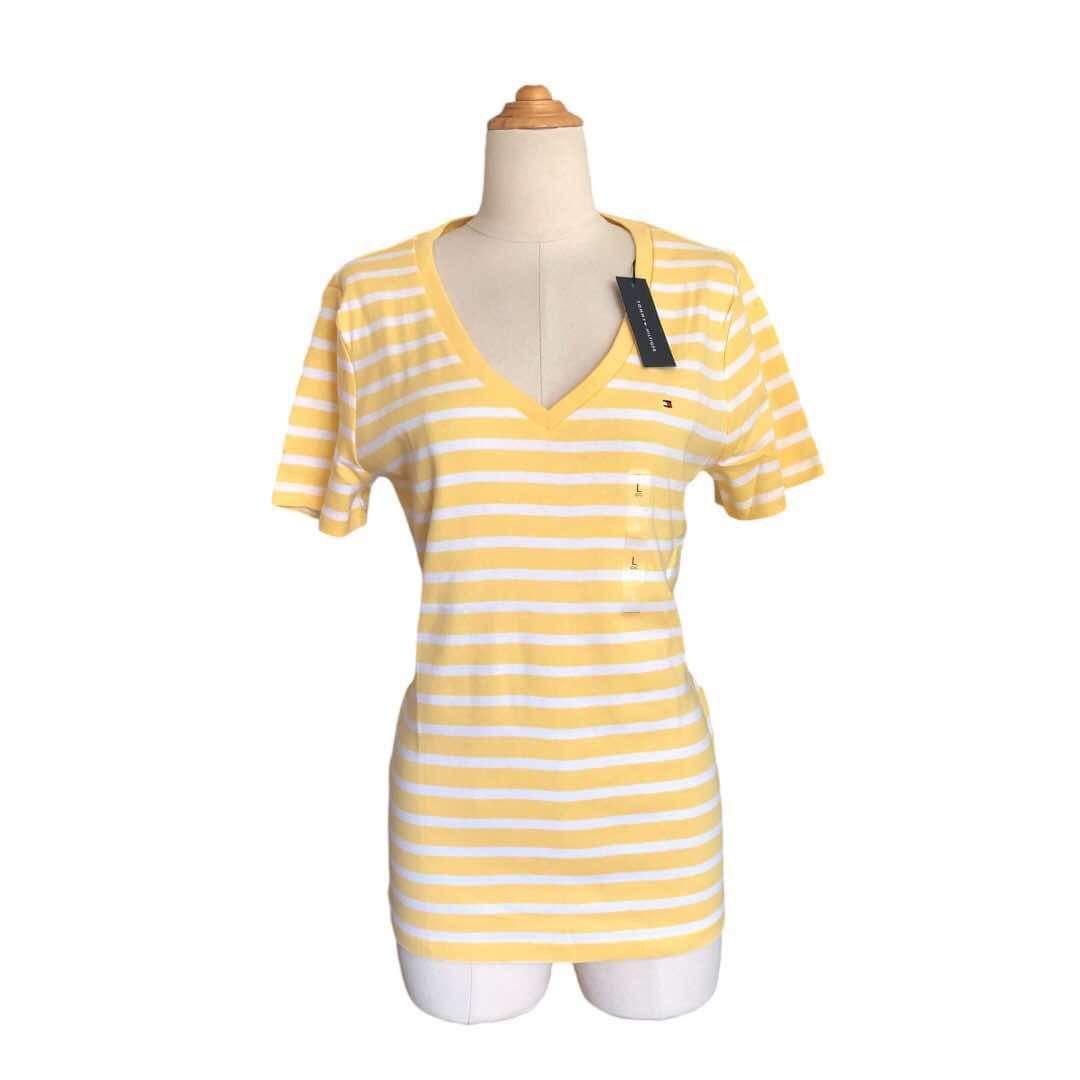 Tommy Hilfiger Striped Tee V-Neck