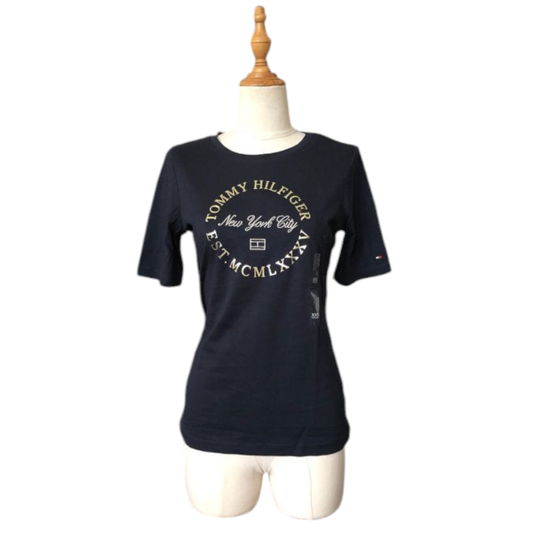 Tommy Hilfiger Mettalic Round Logo Tee