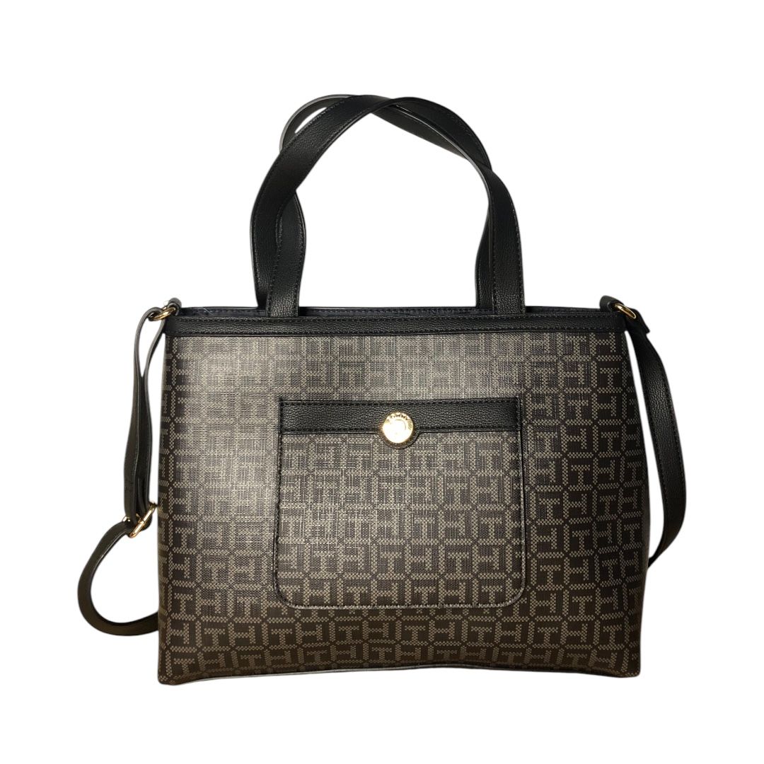 Tommy Hilfiger Satchel Top Zip Middle Compartment Front Pocket