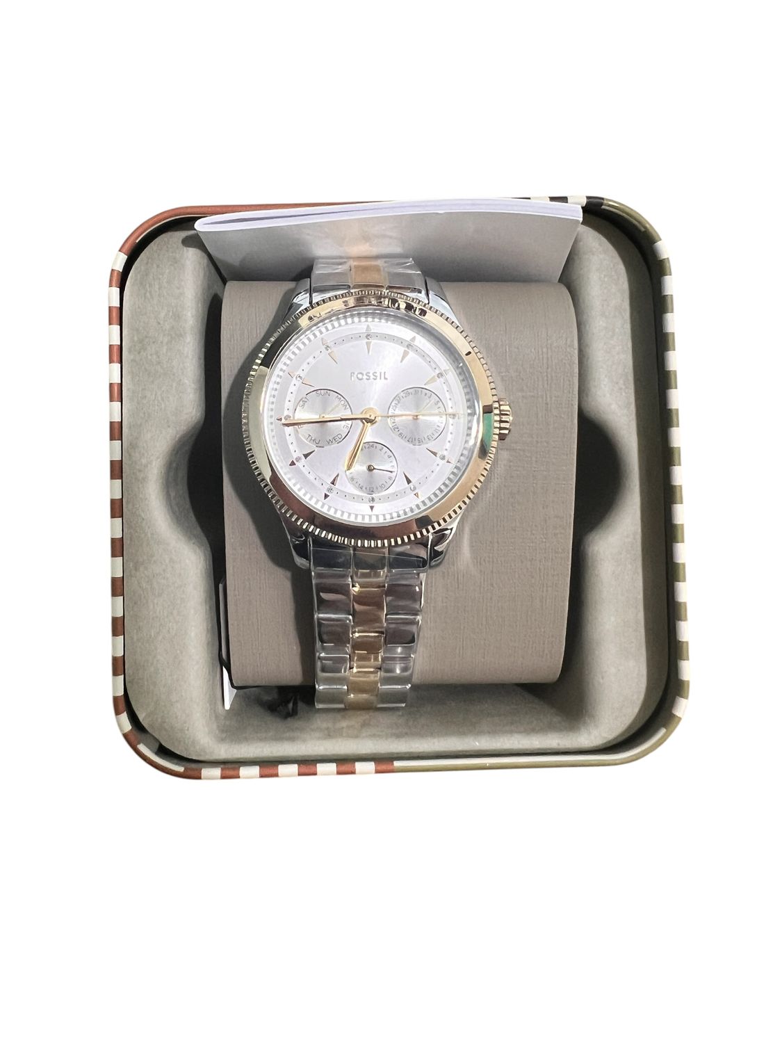 Fossil Unisex Watch Stainless Steel Round Face Chronograph