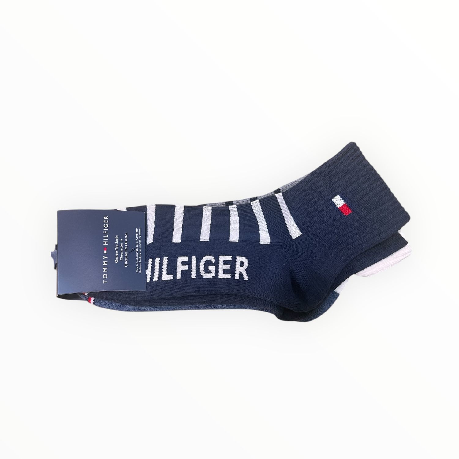 Tommy Hilfiger Socks Qtr Top One Size Fits All 3-Pairs