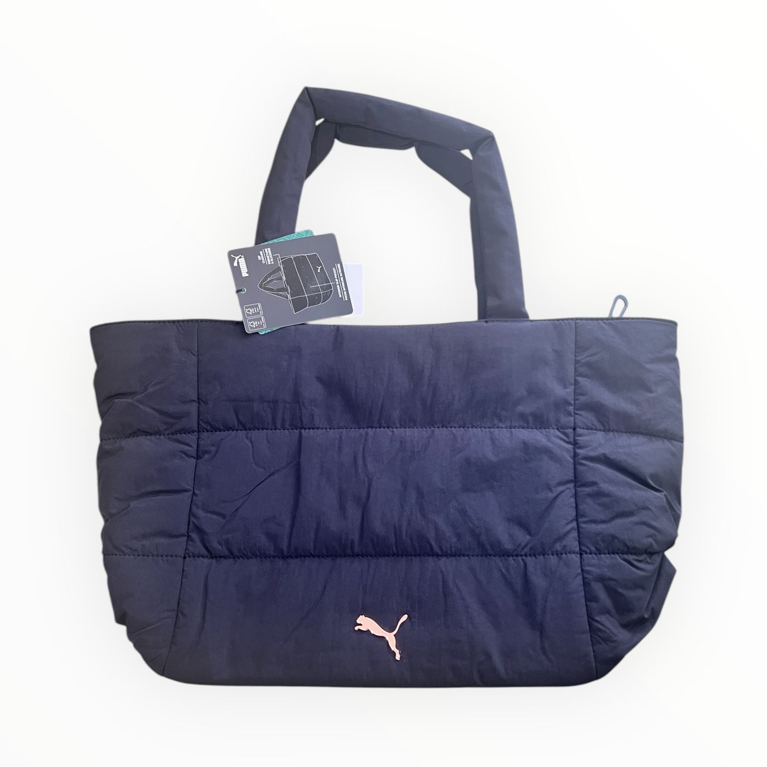Puma Puffer Tote Zip Closure Interior Slip Pocket