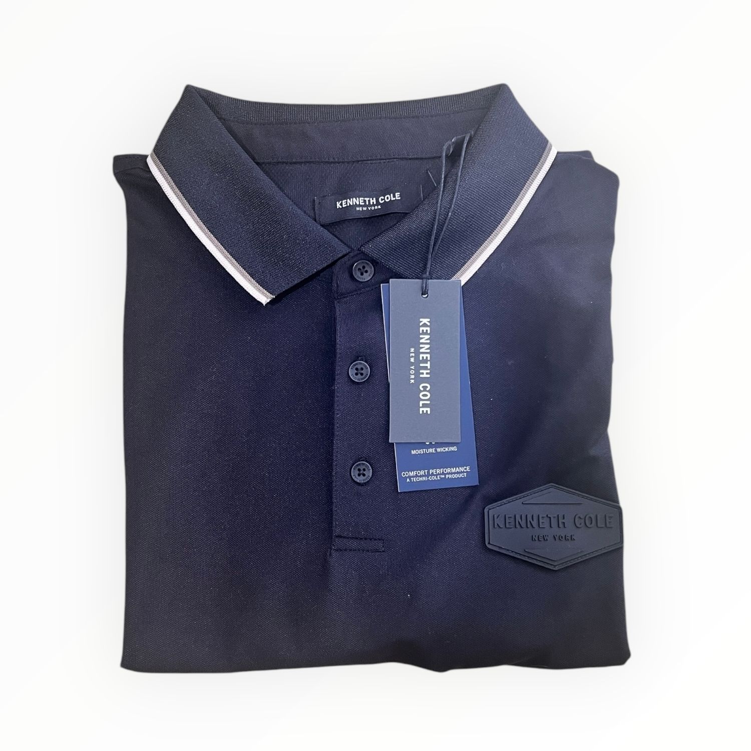 Kenneth Cole Polo Shirt Slim Fit Lightweight Knit