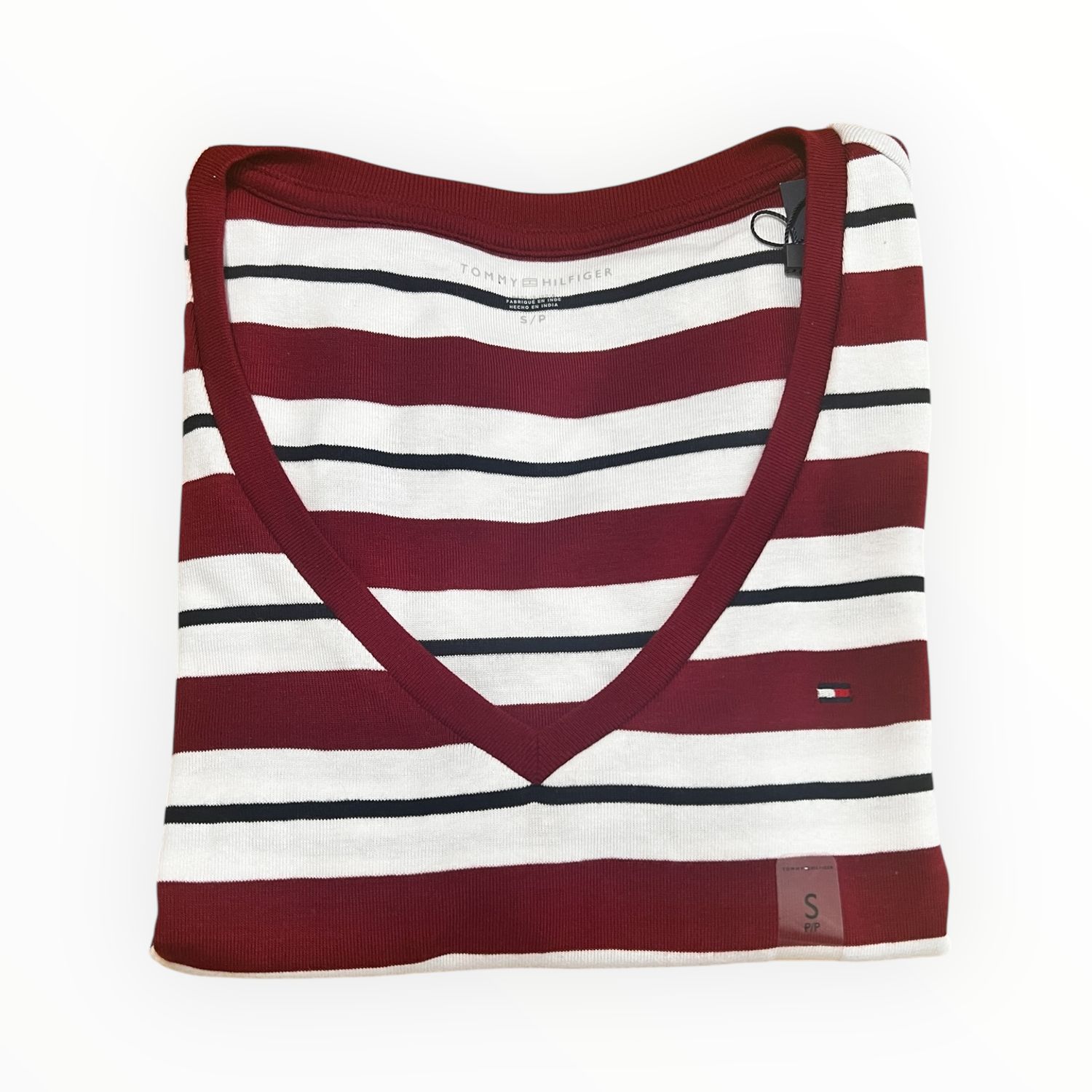 Tommy Hilfiger T-Shirt Fave Core V-Neck Striped