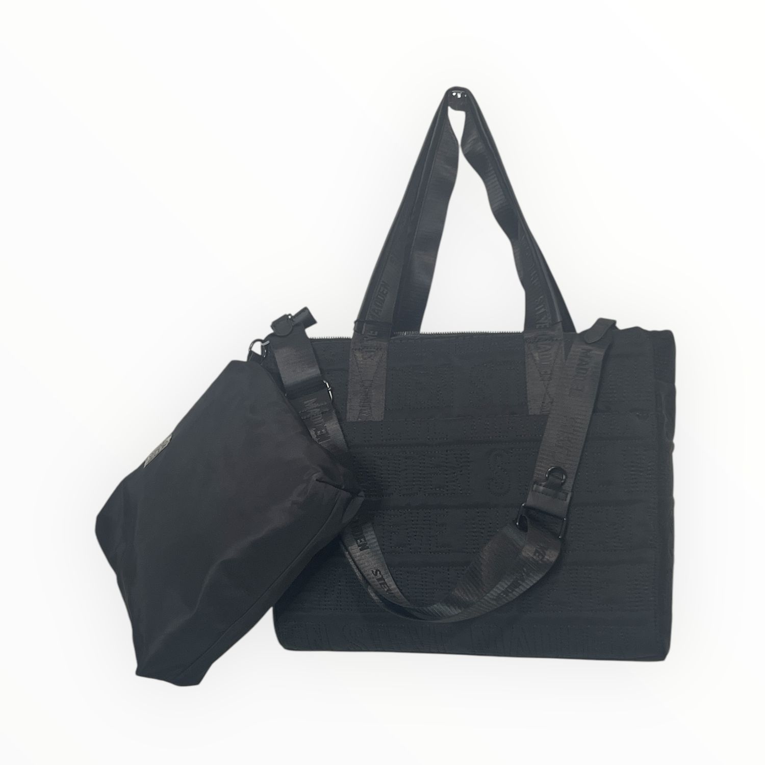 Steve Madden Tote / Crossbody with Interior Pouch, Color: Black