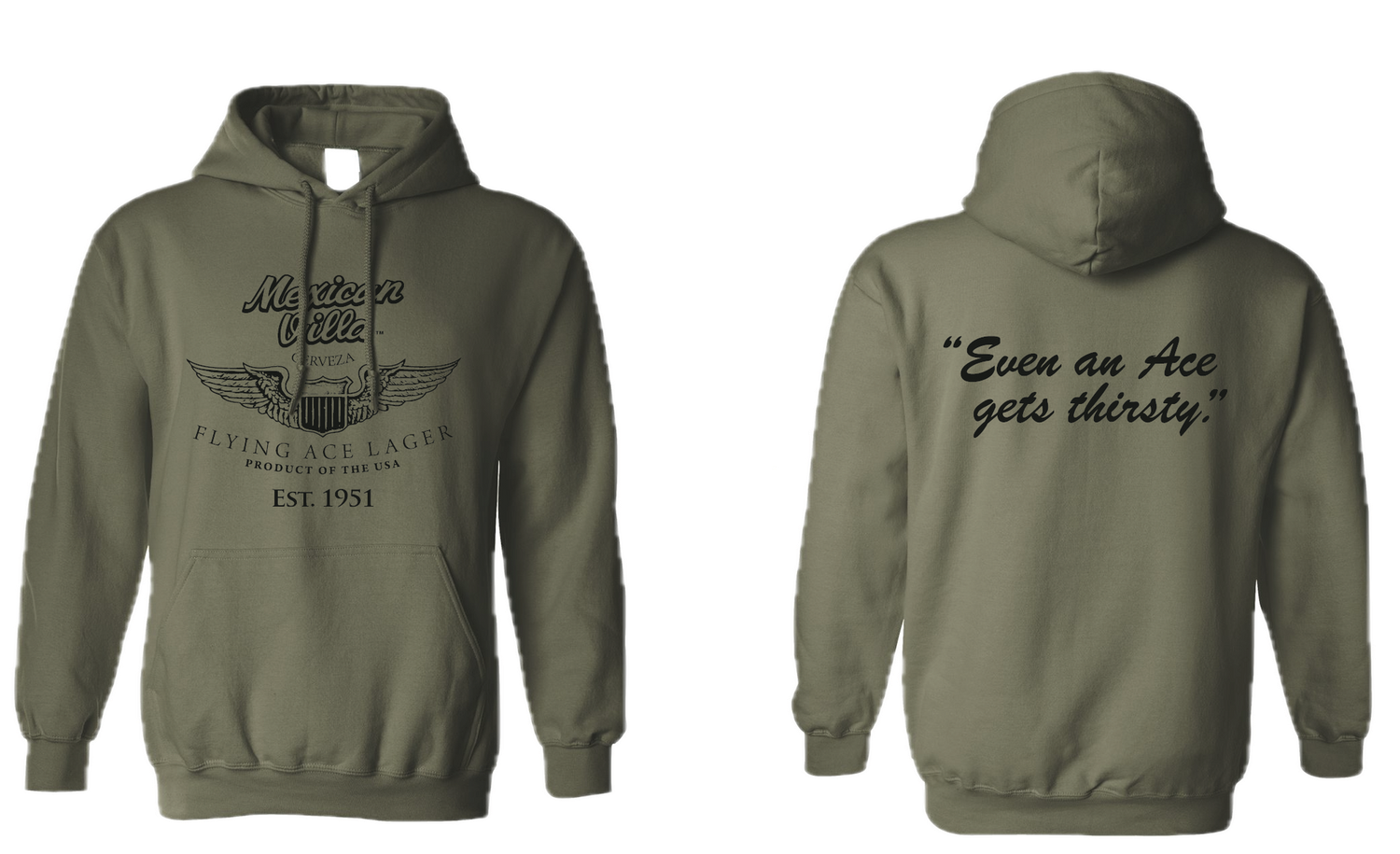 Hoodie- Flying Ace Green
