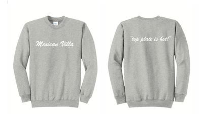 Sweatshirts- Top Plate is Hot- Gray