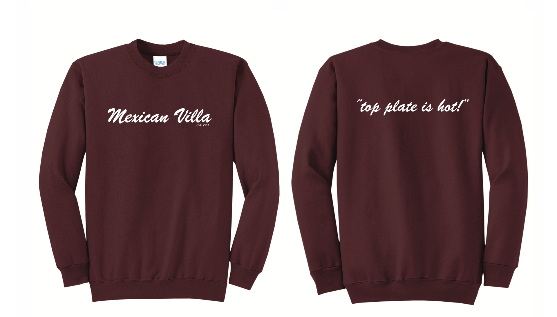 Sweatshirts- Top Plate is Hot- Gray