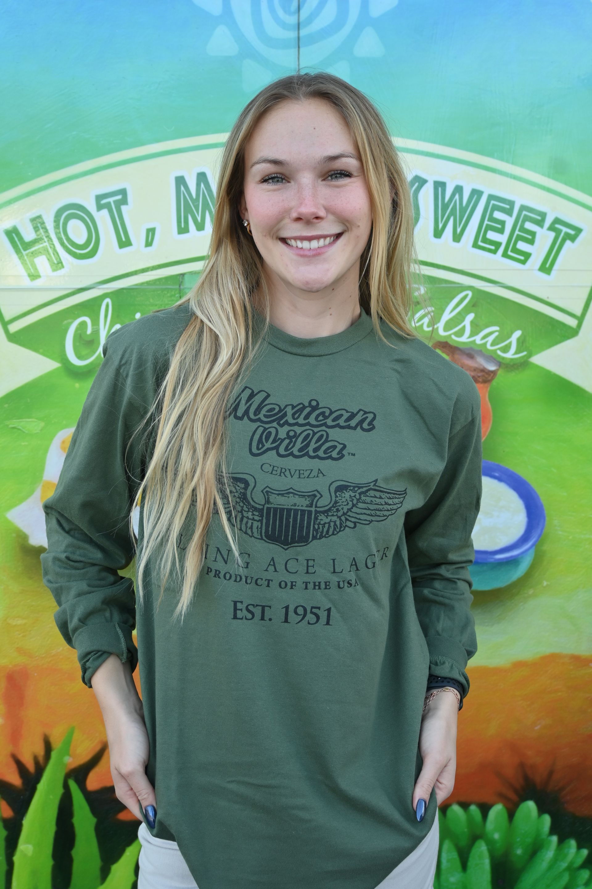 Flying Ace Long Sleeve- Military Green