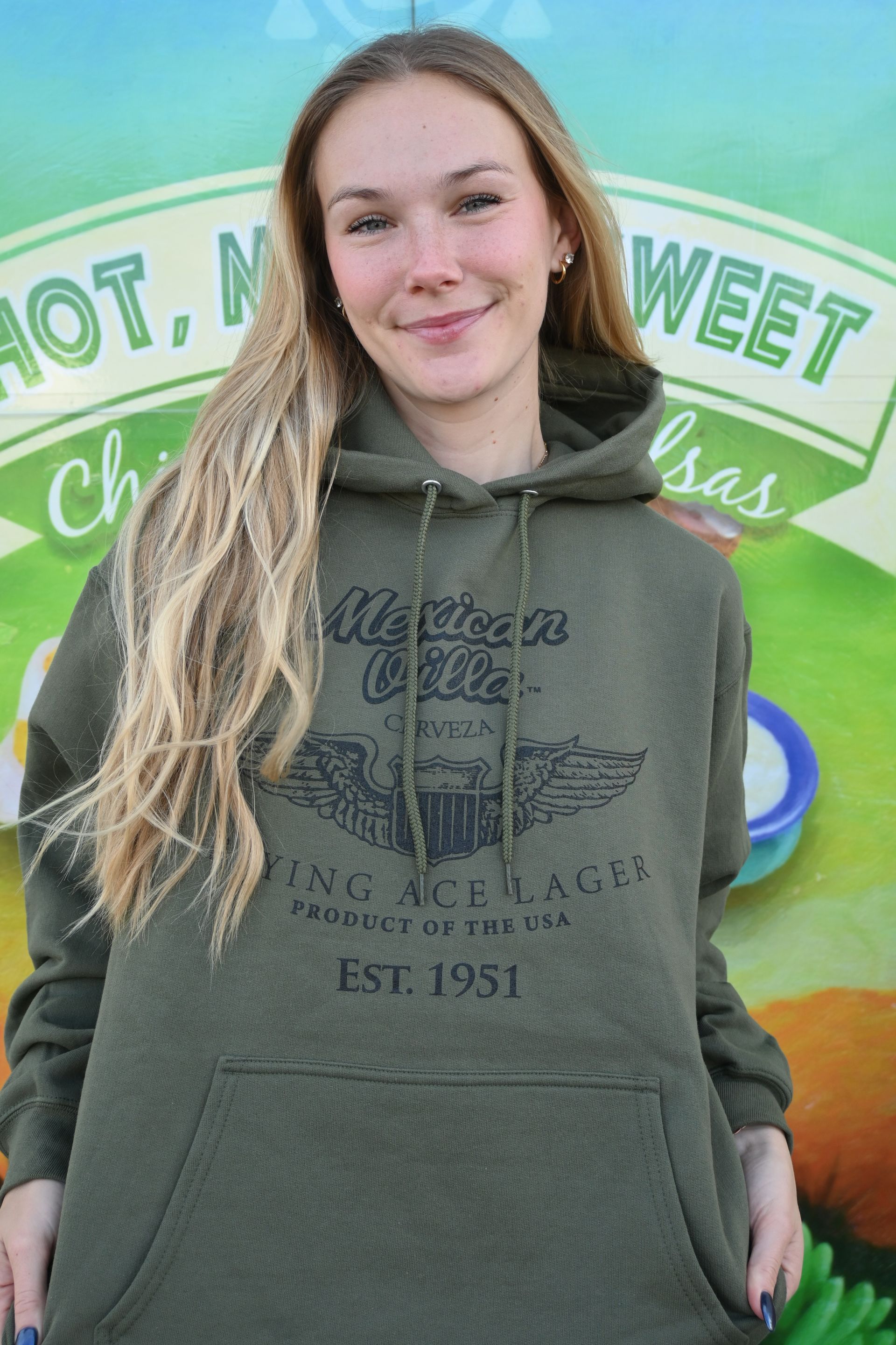 Hoodie- Flying Ace Green