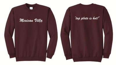 Sweatshirts- Top Plate is Hot- Maroon