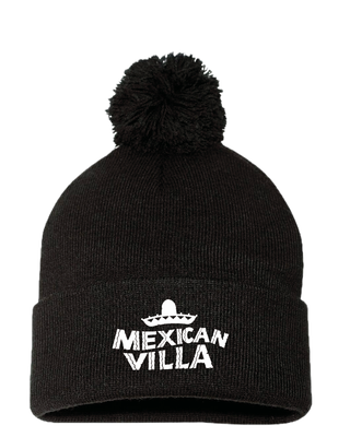 Beanie Black with Pom