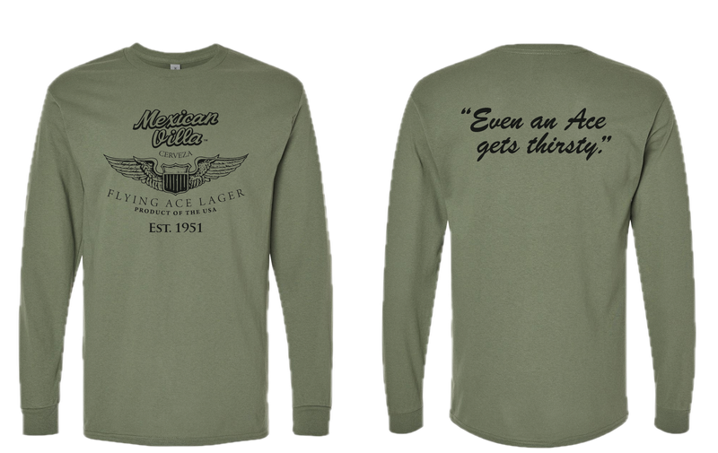 Flying Ace Long Sleeve- Military Green