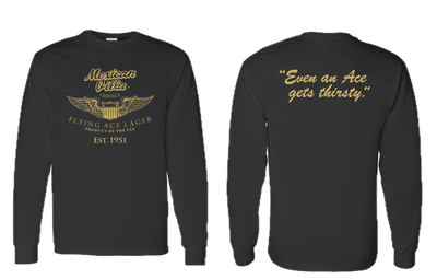 Flying Ace Long sleeve- Black and Gold