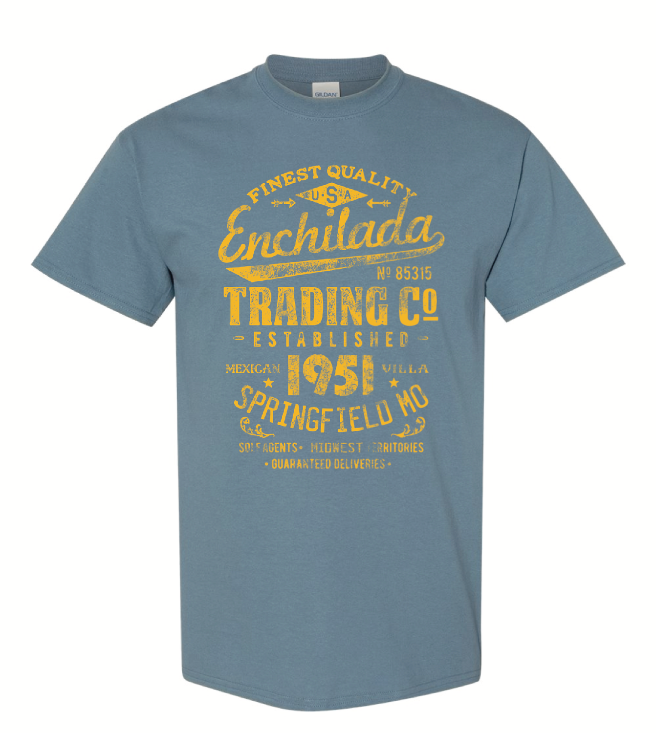 T-Shirt Mexican Villa Finest Quality- Indigo Blue