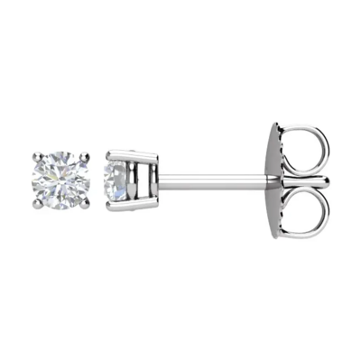 .50 ctw Round Brilliant Natural Diamond Solitaire Stud Earrings
