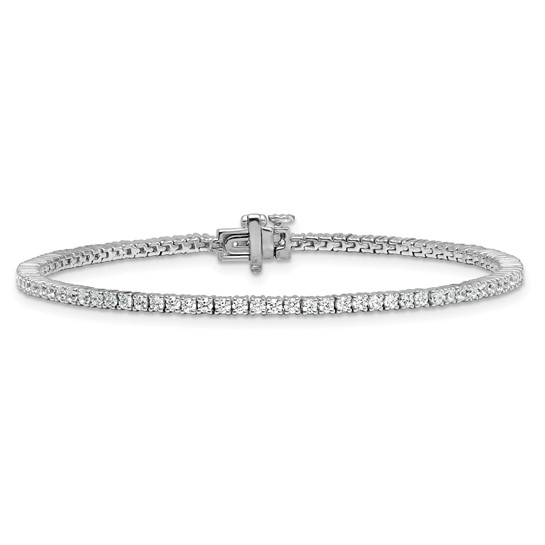 2.00ctw Lab Grown Round Brilliant Diamond Line Bracelet 14K White Gold