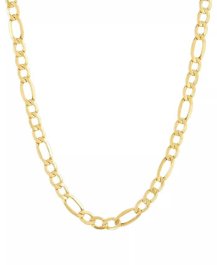 6mm Solid Figaro Chain 14K Yellow Gold 22"