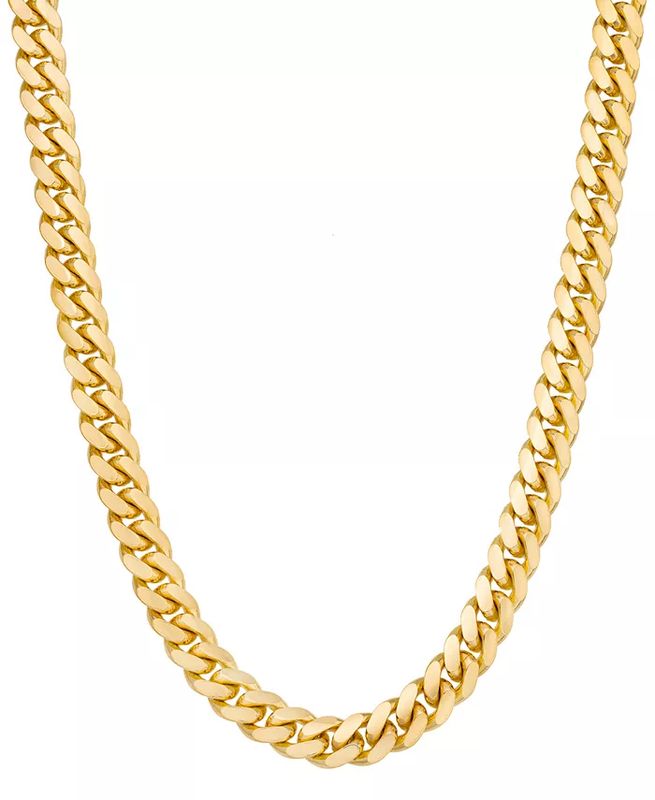 6mm Semi-Solid Miami Cuban Chain 14K Yellow Gold 24"