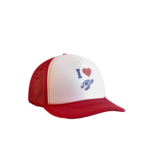Youth Girls Trucker Hat - Red/White