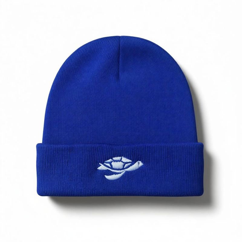 Embroidered Logo Knit Beanie