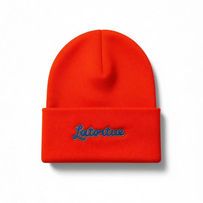 Signature Embroidered Knit Beanie
