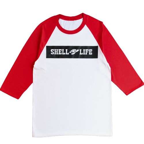 Men's 3/4 Sleeve Raglan T-Shirt - Red/White