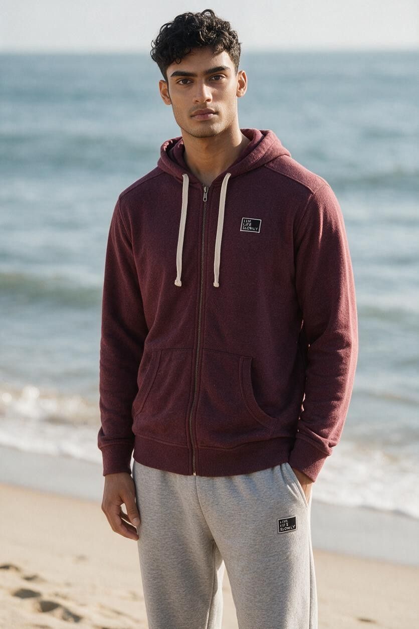 Men's Full-Zip Heathered Hoodie Men's Full-Zip Heathered Hoodie