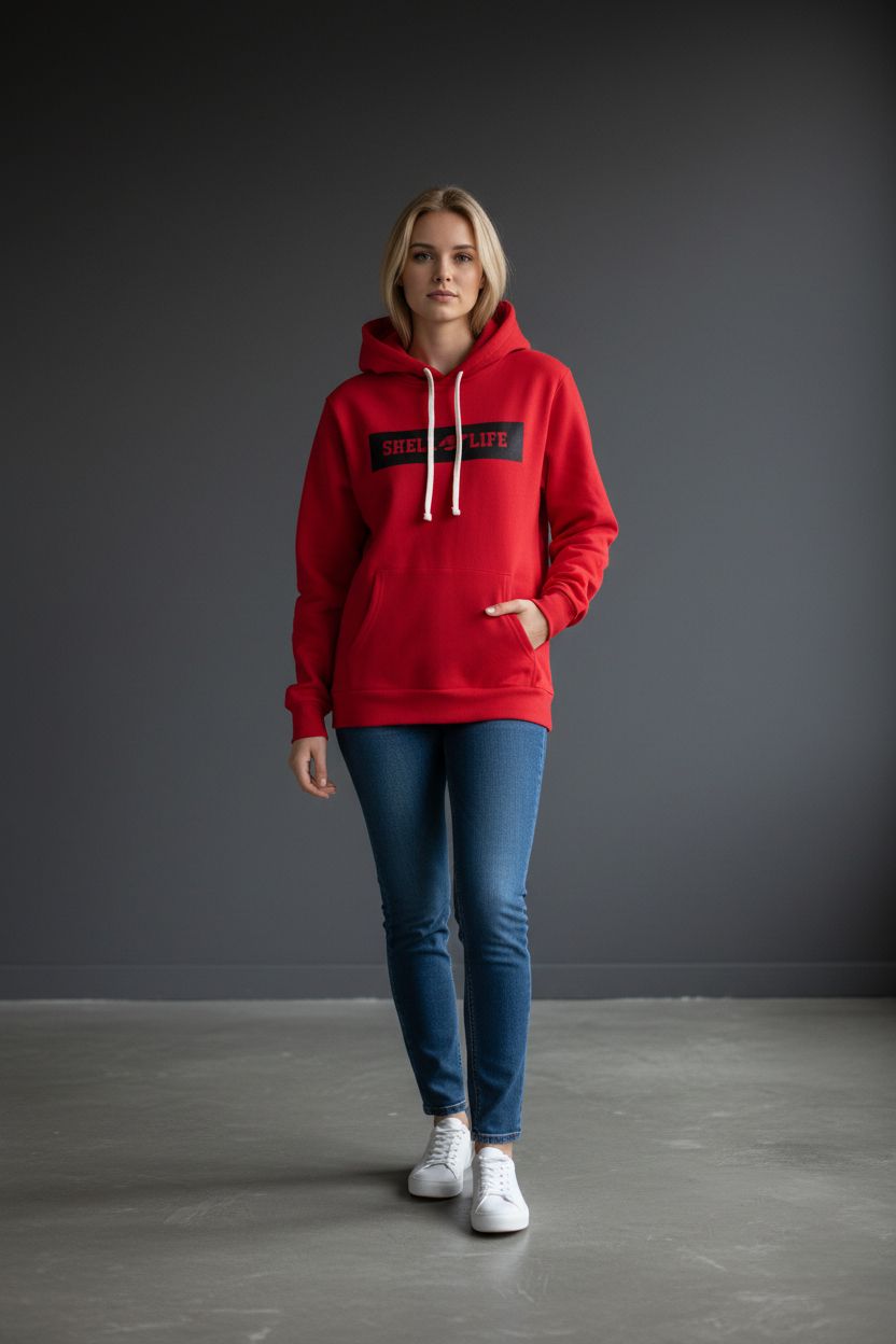 Unisex Santa Cruz Pullover Hoodie - Red