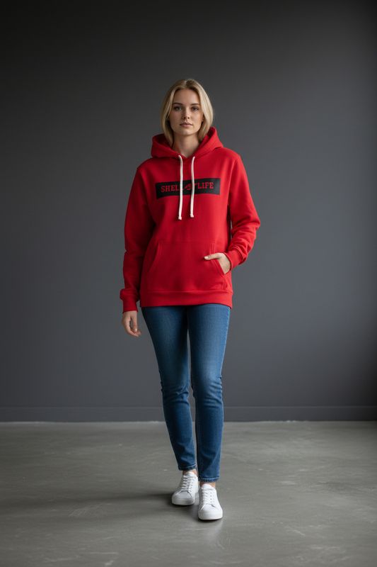 Unisex Santa Cruz Pullover Hoodie - Red