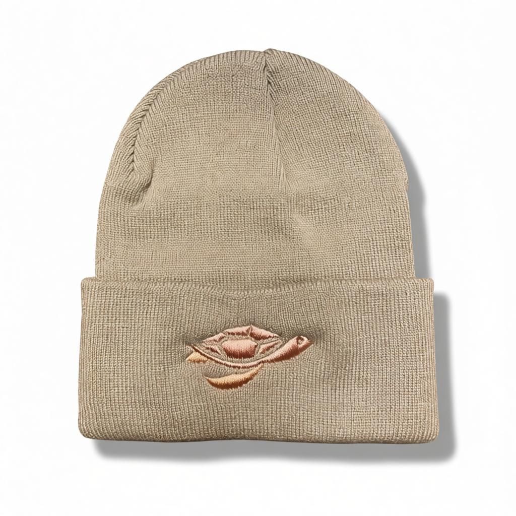 Sinature Embroidered Knit Beanie