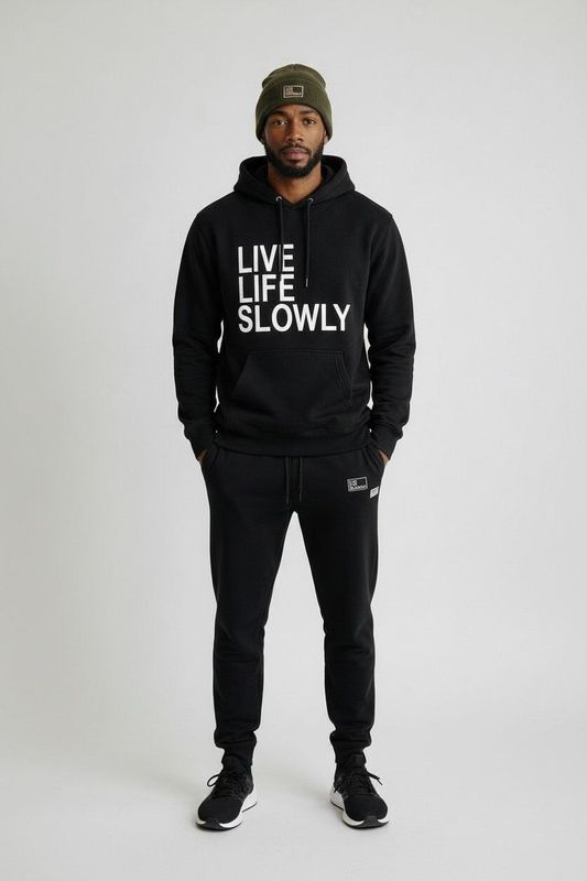 Live Life Slowly Black