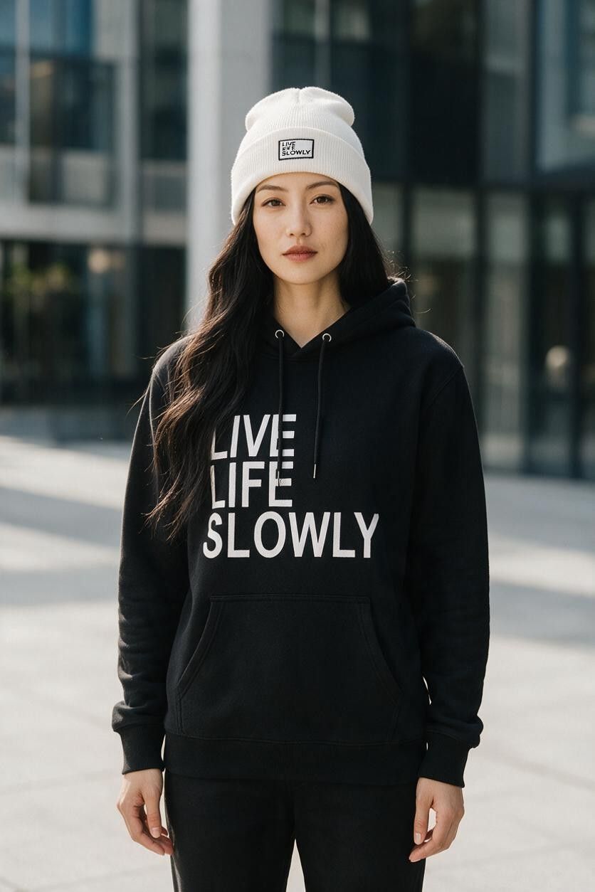 Live Life Slowly Black