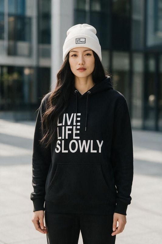 Live Life Slowly Black